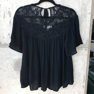 Abercrombie & Fitch Black Lace Top S
